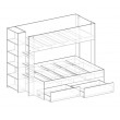 Triple Bunk Bed - Single over double bed +  Optional trundle